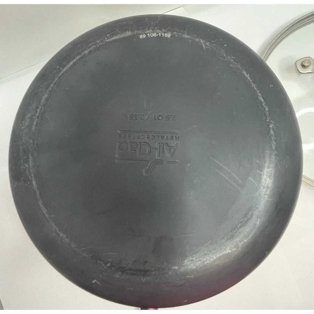 All-Clad 2.5 Qt Hard Anodized Aluminum Nonstick Sauce Pan & Tempered Glass Lid
